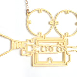 Film Camera Necklace - High Quality, Affordable, Hand Drawn, Courageous Creators Necklace - Available in Gold and Silver - Made in USA - Collaboration with Honto - Brevity Jewelry