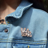 Vote Pin - High Quality, Affordable, Hand Written, Empowering, Self Love, Mantra Word Necklace - Available in Gold and Silver - Brevity Jewelry