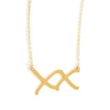 XX Female Necklace - High Quality, Affordable, Hand Written, Empowering, Self Love, Mantra Word Necklace - Available in Gold and Silver - Small and Large Sizes - Made in USA - Brevity Jewelry