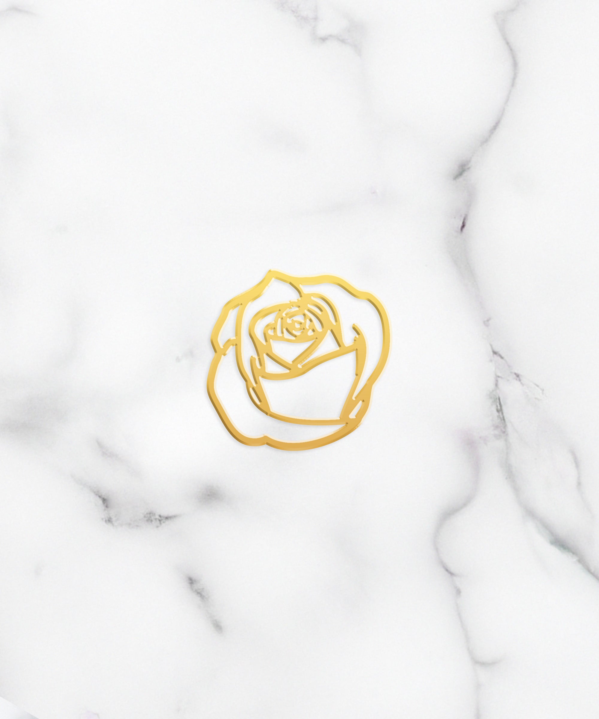 Rose Charm - High Quality, Affordable, Whimsical, Hand Drawn Individual Charms for a Custom Locket - June Birthday Gift - Available in Gold and Silver - Made in USA - Brevity Jewelry
