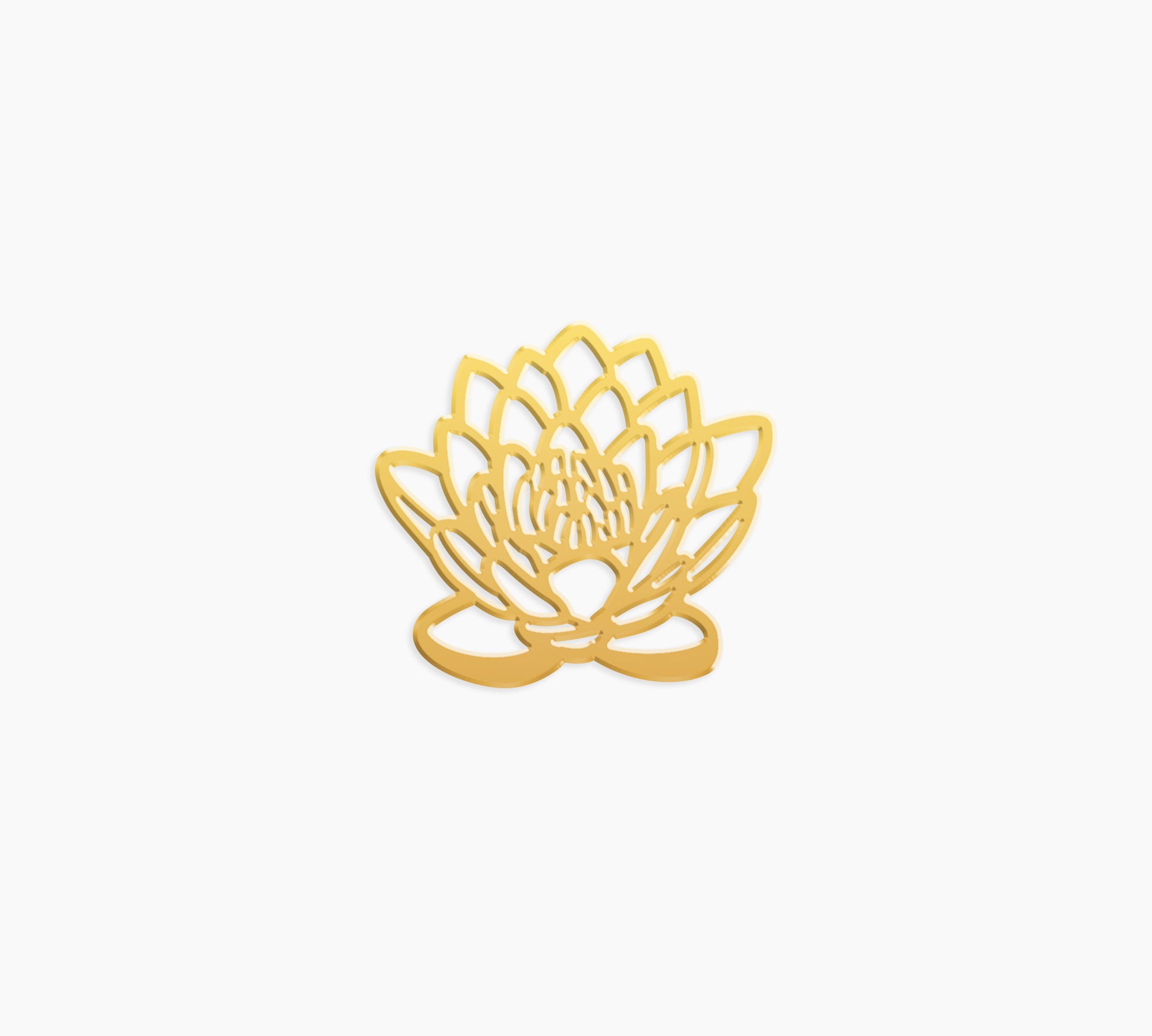 Water Lily Charm - High Quality, Affordable, Whimsical, Hand Drawn Individual Charms for a Custom Locket - July Birthday Gift - Available in Gold and Silver - Made in USA - Brevity Jewelry