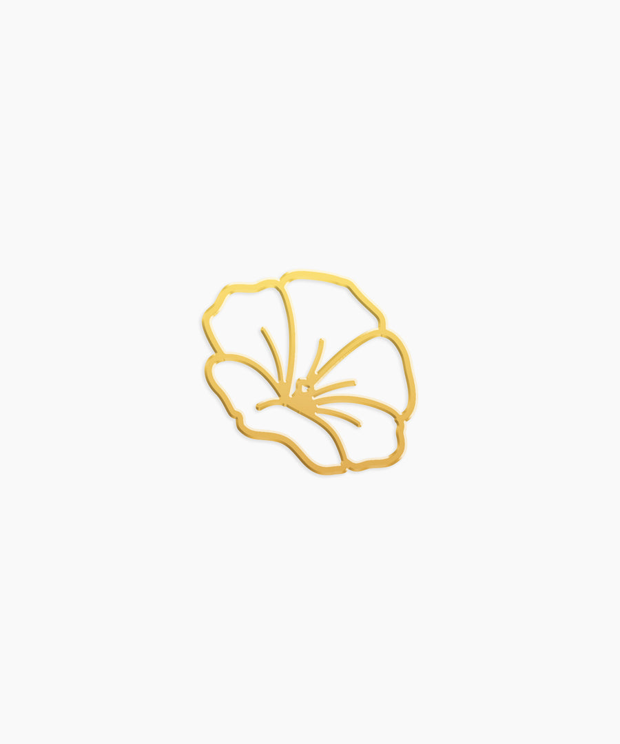Morning Glory Charm - High Quality, Affordable, Whimsical, Hand Drawn Individual Charms for a Custom Locket - September Birthday Gift - Available in Gold and Silver - Made in USA - Brevity Jewelry