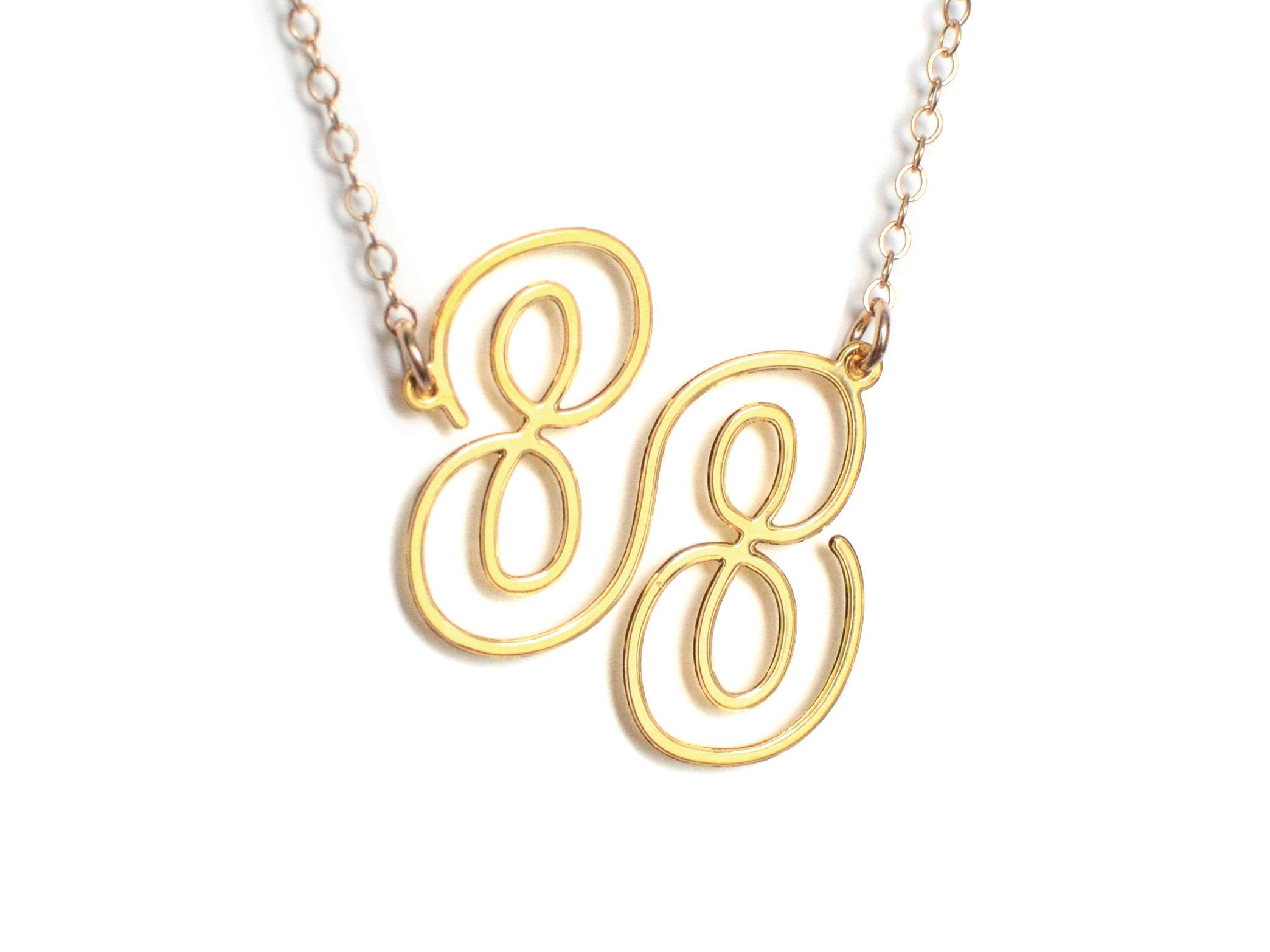 88 Necklace - High Quality, Affordable, Hand Drawn, Courageous Creators Necklace - Available in Gold and Silver - Made in USA - Collaboration with Honto88 - Brevity Jewelry