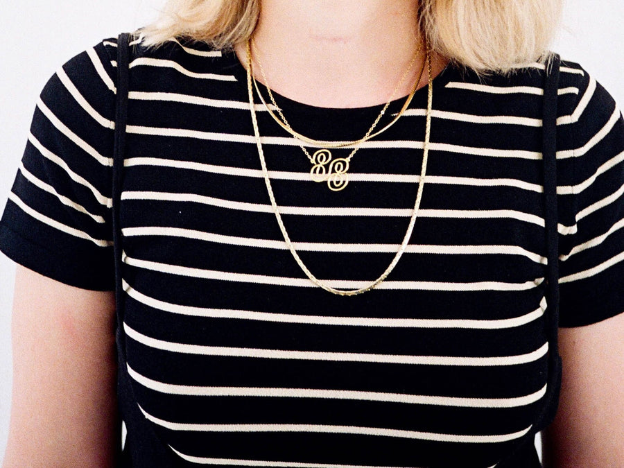 89 Necklace - High Quality, Affordable, Hand Drawn, Courageous Creators Necklace - Available in Gold and Silver - Made in USA - Collaboration with Honto - Brevity Jewelry
