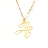A Letter Charm - Handwritten By A Calligrapher - High Quality, Affordable, Self Love, Initial Letter Charm Necklace - Available in Gold and Silver - Made in USA - Brevity Jewelry