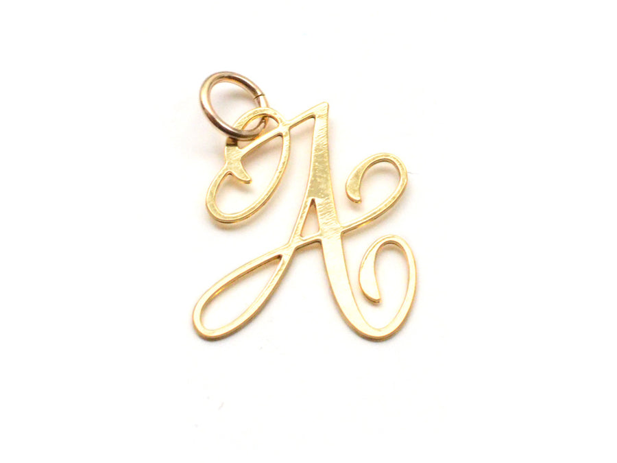 Initial Charm - Handwritten By A Calligrapher - High Quality, Affordable, Self Love, Initial Letter Charm Necklace - Available in Gold and Silver - Made in USA - Brevity Jewelry