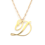 D Letter Charm - Handwritten By A Calligrapher - High Quality, Affordable, Self Love, Initial Letter Charm Necklace - Available in Gold and Silver - Made in USA - Brevity Jewelry