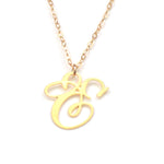 E Letter Charm - Handwritten By A Calligrapher - High Quality, Affordable, Self Love, Initial Letter Charm Necklace - Available in Gold and Silver - Made in USA - Brevity Jewelry