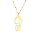 G Letter Charm - Handwritten By A Calligrapher - High Quality, Affordable, Self Love, Initial Letter Charm Necklace - Available in Gold and Silver - Made in USA - Brevity Jewelry