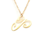 P Letter Necklace - Handwritten By A Calligrapher - High Quality, Affordable, Self Love, Initial Letter Charm Necklace - Available in Gold and Silver - Made in USA - Brevity Jewelry