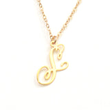 S Letter Charm - Handwritten By A Calligrapher - High Quality, Affordable, Self Love, Initial Letter Charm Necklace - Available in Gold and Silver - Made in USA - Brevity Jewelry