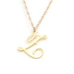 Z Letter Charm - Handwritten By A Calligrapher - High Quality, Affordable, Self Love, Initial Letter Charm Necklace - Available in Gold and Silver - Made in USA - Brevity Jewelry