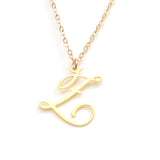 Z Letter Necklace - Handwritten By A Calligrapher - High Quality, Affordable, Self Love, Initial Letter Charm Necklace - Available in Gold and Silver - Made in USA - Brevity Jewelry