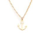 Anchor Necklace - Hand Drawn By a Calligrapher - High Quality, Affordable Necklace - Available in Gold and Silver - Made in USA - Brevity Jewelry