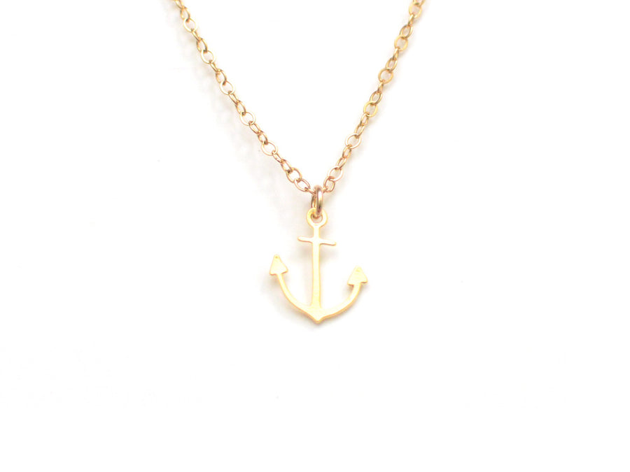 Anchor Earrings - Hand Drawn By a Calligrapher - High Quality, Affordable Earrings - Available in Gold and Silver - Made in USA - Brevity Jewelry