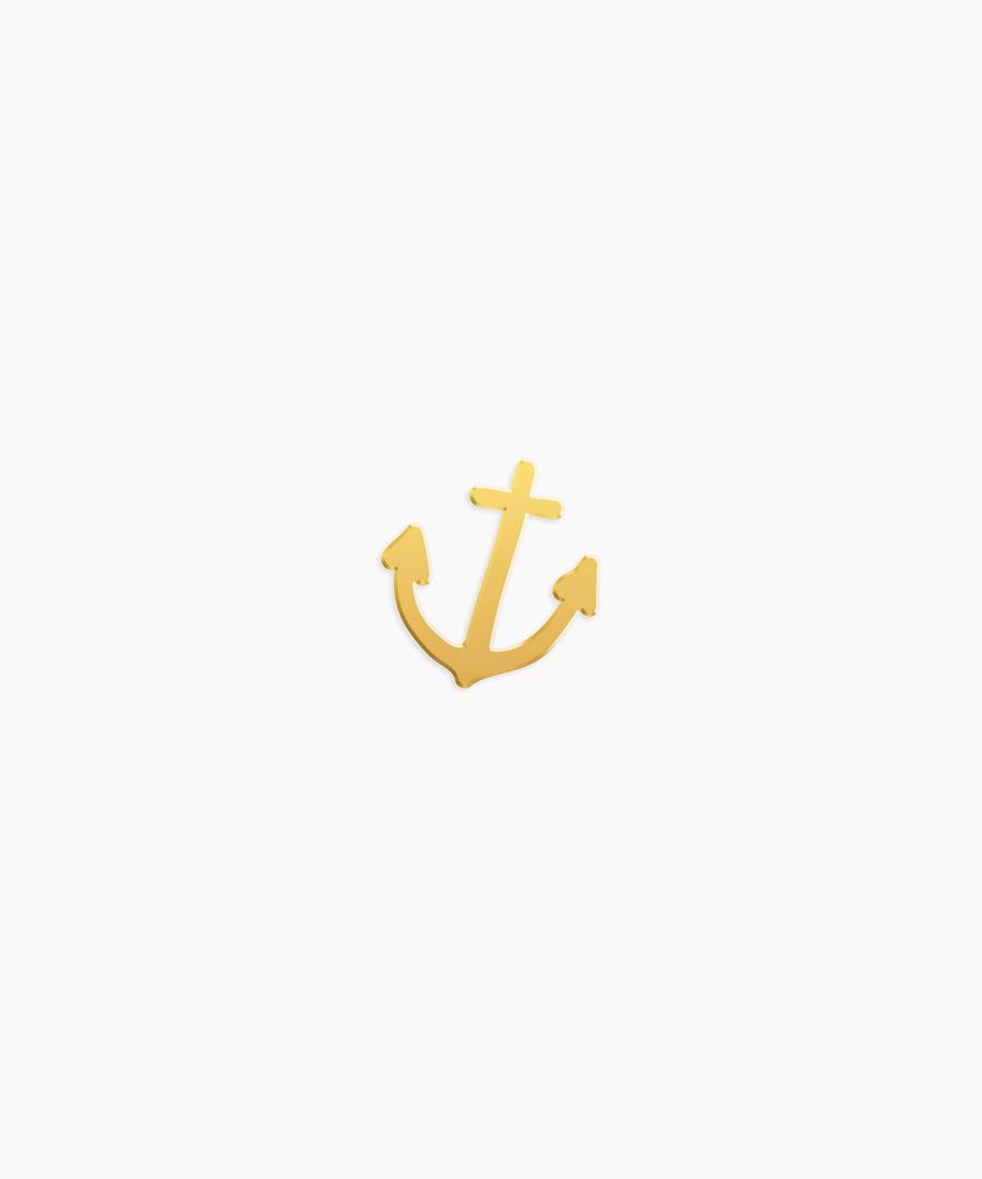 Anchor Charm - High Quality, Affordable, Whimsical, Hand Drawn Individual Charms for a Custom Locket - Available in Gold and Silver - Made in USA - Brevity Jewelry