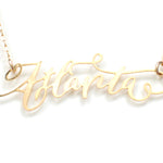 I Heart Atlanta Necklace - High Quality, Hand Lettered, Calligraphy, City Necklace - Featuring a Dainty Heart and Your Favorite City - Available in Gold and Silver - Made in USA - Brevity Jewelry