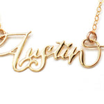 Austin City Love Necklace - High Quality, Hand Lettered, Calligraphy City Necklace - Your Favorite City - Available in Gold and Silver - Made in USA - Brevity Jewelry