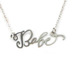 Babe Necklace - High Quality, Affordable, Endearment Nickname Necklace - Available in Gold and Silver - Made in USA - Brevity Jewelry