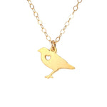 Bird Love Necklace - Animal Love - High Quality, Affordable Necklace - Available in Gold and Silver - Made in USA - Brevity Jewelry