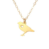 Bird Love Necklace - Animal Love - High Quality, Affordable Necklace - Available in Gold and Silver - Made in USA - Brevity Jewelry