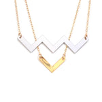 Birds Mixed Metal Necklace - High Quality, Affordable Necklace - Available in Mixed Gold and Silver - Made in USA - Brevity Jewelry