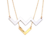 Birds Mixed Metal Necklace - High Quality, Affordable Necklace - Available in Mixed Gold and Silver - Made in USA - Brevity Jewelry