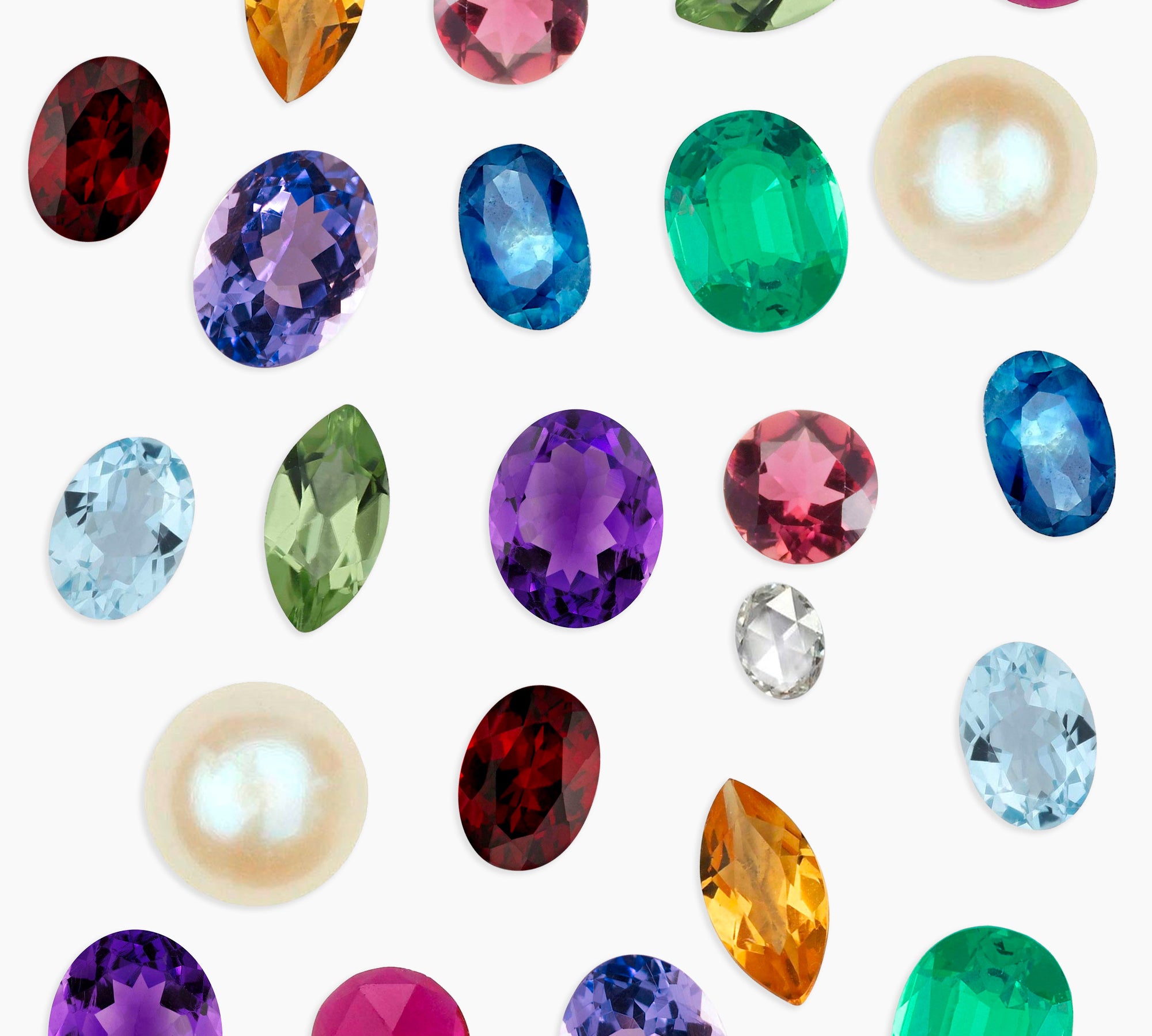 Individual Birthstone Charms for a Custom Locket - High Quality, Affordable Garnet, Amethyst, Aquamarine, Diamond, Emerald, Pearl, Ruby, Peridot, Sapphire, Tourmaline, Citrine, Tanzanite - Brevity Jewelry