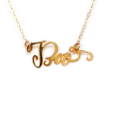 Boo Necklace - High Quality, Affordable, Endearment Nickname Necklace - Available in Gold and Silver - Made in USA - Brevity Jewelry