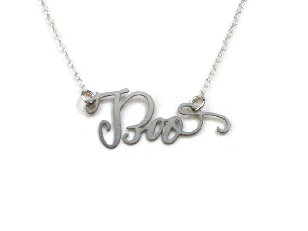 Boo Endearment Necklace Brevity Jewelry USA Made
