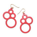 Bubble Earrings - High Quality, Affordable, Geometric Earrings - Available in Black and White Acrylic, Gold, Silver, and Limited Edition Coral Powdercoat Finish - Made in USA - Brevity Jewelry