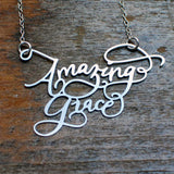 Custom Calligraphy Phrase Necklace - Your Phrase Handwritten By A Calligrapher - High Quality, Affordable, One-of-a-kind, Personalized Necklace - Available in Gold and Silver - Made in USA - Brevity Jewelry - The Pefect Gift