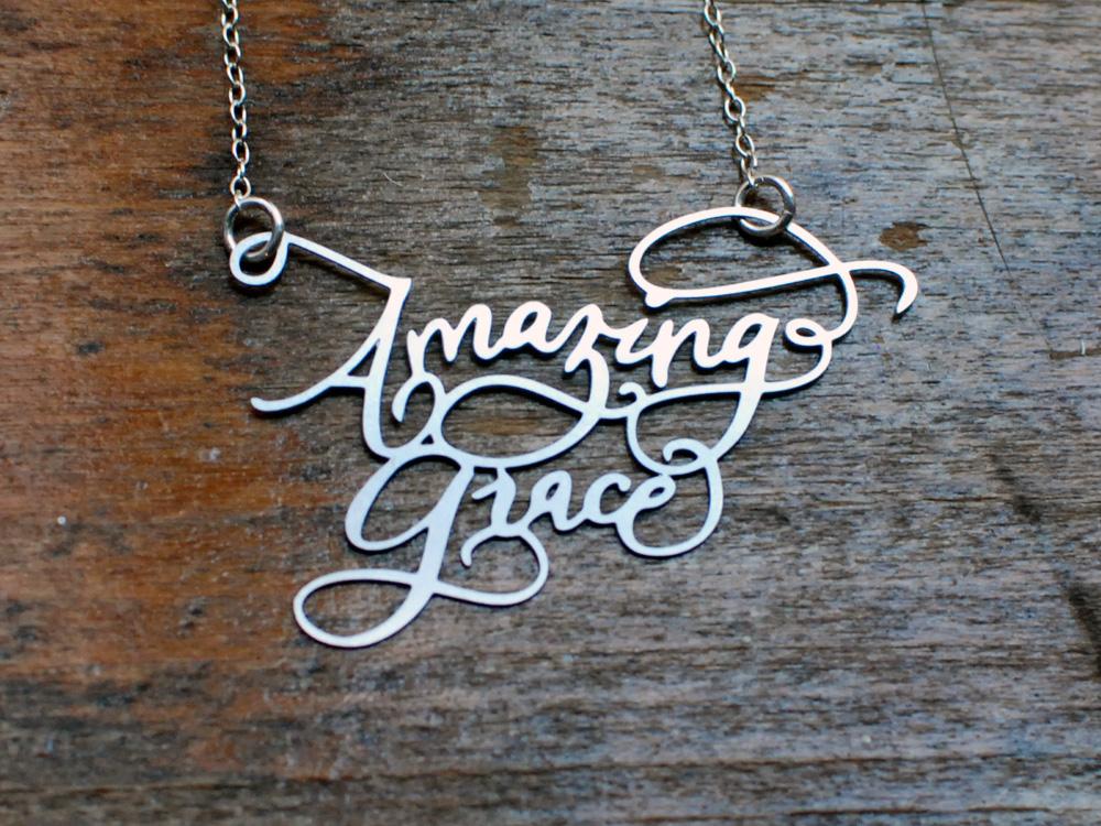 Custom Calligraphy Phrase Necklace - Your Phrase Handwritten By A Calligrapher - High Quality, Affordable, One-of-a-kind, Personalized Necklace - Available in Gold and Silver - Made in USA - Brevity Jewelry - The Pefect Gift