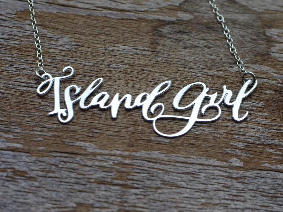 Custom Calligraphy Phrase Necklace - Your Phrase Handwritten By A Calligrapher - High Quality, Affordable, One-of-a-kind, Personalized Necklace - Available in Gold and Silver - Made in USA - Brevity Jewelry - The Pefect Gift