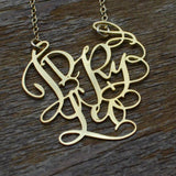 Custom Calligraphy Three Name Necklace - Your Loved Ones Names Handwritten By A Calligrapher - High Quality, Affordable, One-of-a-kind, Personalized Necklace - Available in Gold and Silver - Made in USA - Brevity Jewelry - The Pefect Gift