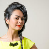 Cellular Necklace - High Quality, Affordable, Geometric Necklace - Available in Black and White Acrylic, Gold, Silver, and Limited Edition Coral Powdercoat Finish - Made in USA - Brevity Jewelry