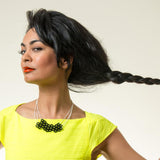 Cellular Necklace - High Quality, Affordable, Geometric Necklace - Available in Black and White Acrylic, Gold, Silver, and Limited Edition Coral Powdercoat Finish - Made in USA - Brevity Jewelry