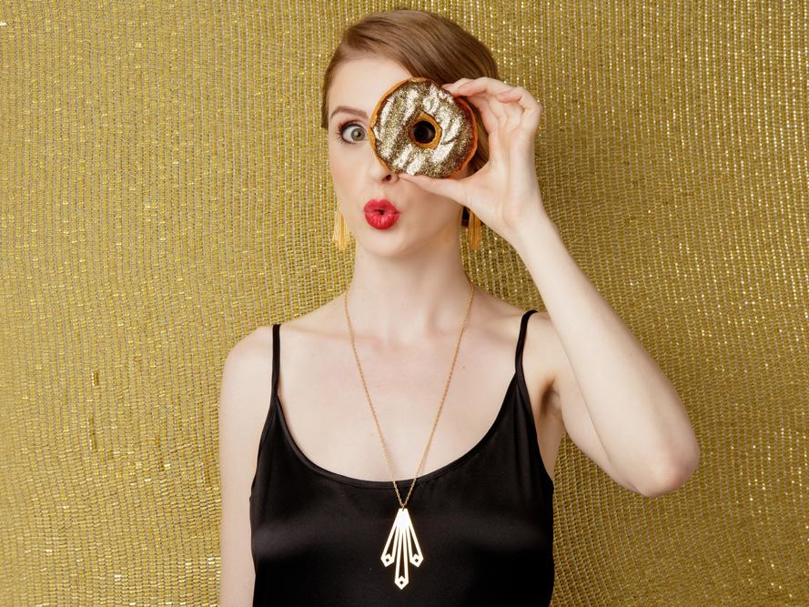 Chloe Necklace - Art Deco, Great Gatsby, Jazz Age Style - High Quality, Affordable Necklace - Available in Gold and Silver - Made in USA - Brevity Jewelry