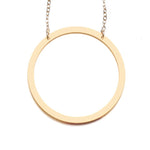 Large Circle Necklace - High Quality, Affordable Necklace - Available in Gold and Silver - Made in USA - Brevity Jewelry