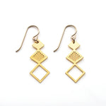 Clara Earrings - Art Deco, Great Gatsby, Jazz Age Style - High Quality, Affordable Earrings - Available in Gold and Silver - Made in USA - Brevity Jewelry