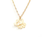 Lucky Clover Necklace - Hand Drawn By a Calligrapher - High Quality, Affordable Necklace - Available in Gold and Silver - Made in USA - Brevity Jewelry