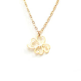Lucky Clover Necklace - Hand Drawn By a Calligrapher - High Quality, Affordable Necklace - Available in Gold and Silver - Made in USA - Brevity Jewelry