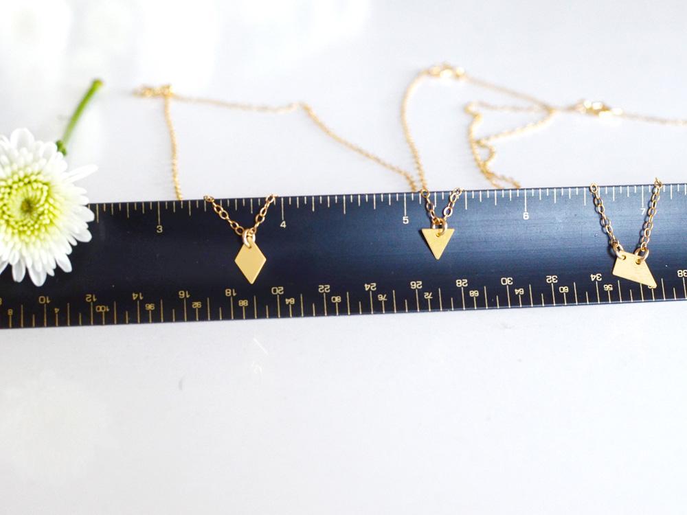 Diamond - Small  - Brevity Jewelry - Made in USA - Affordable gold and silver necklaces