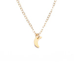 Small Crescent Necklace - High Quality, Affordable Necklace - Available in Gold and Silver - Made in USA - Brevity Jewelry