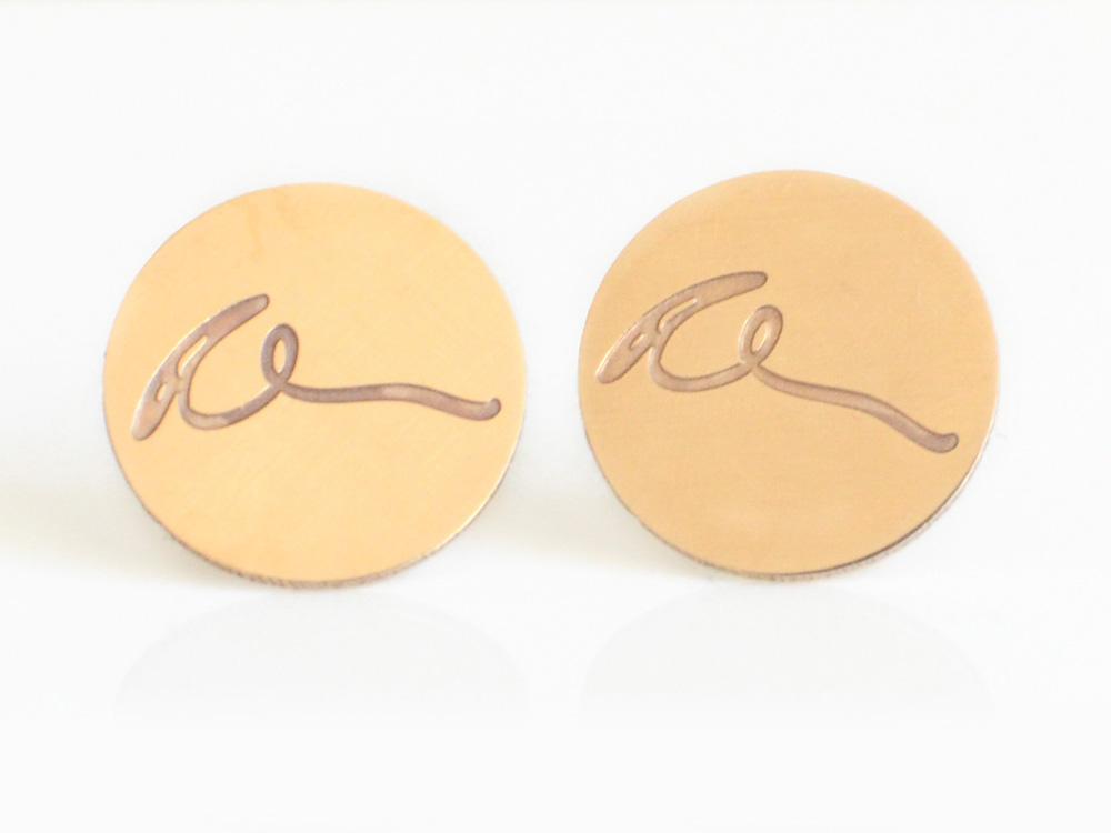 Signature Cufflinks - Made From Your Handwriting or Signature - High Quality, Affordable, One-of-a-kind, Personalized Cufflinks - Available in Gold and Silver - Made in USA - Brevity Jewelry - The Perfect Gift