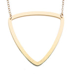 Large Curvilinear Triangle Necklace - High Quality, Affordable Necklace - Available in Gold and Silver - Made in USA - Brevity Jewelry