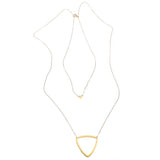 Pair of Curvilinear Triangles Necklace - High Quality, Affordable Necklace - Available in Gold and Silver - Made in USA - Brevity Jewelry