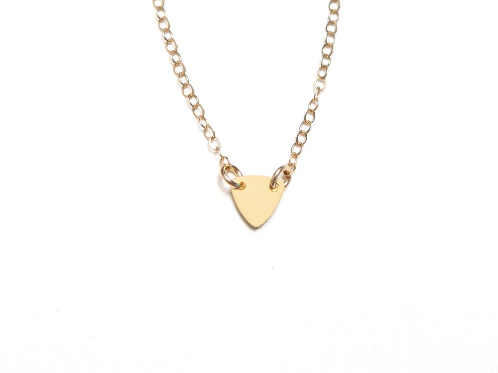 Small Curvilinear Triangle Necklace - High Quality, Affordable Necklace - Available in Gold and Silver - Made in USA - Brevity Jewelry