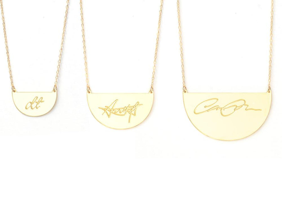 Demi Signature Necklace - Made From Your Handwriting or Signature - High Quality, Affordable, One-of-a-kind, Personalized Necklace - Available in Gold and Silver - Made in USA - Brevity Jewelry - The Perfect Gift