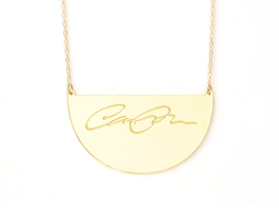 Demi Signature Necklace - Made From Your Handwriting or Signature - High Quality, Affordable, One-of-a-kind, Personalized Necklace - Available in Gold and Silver - Made in USA - Brevity Jewelry - The Perfect Gift